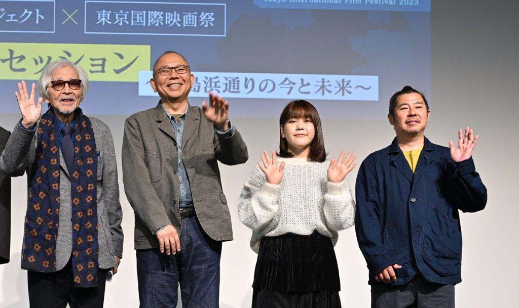 Participants of a talk session at the 36th Tokyo International Film Festival 2023 focused on filmmaking in the Hamadori region