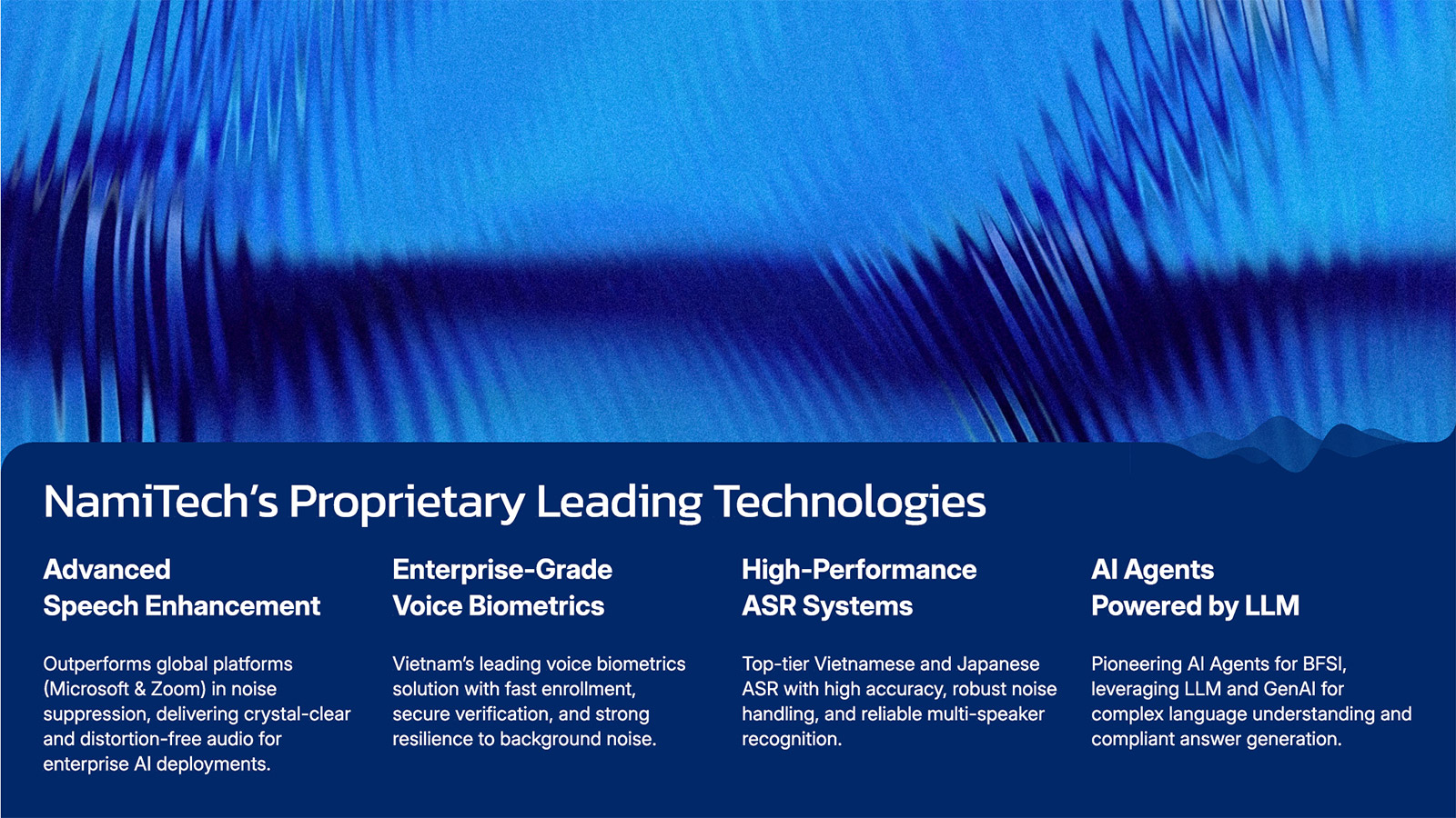 Nami Technology’s core voice AI technologies