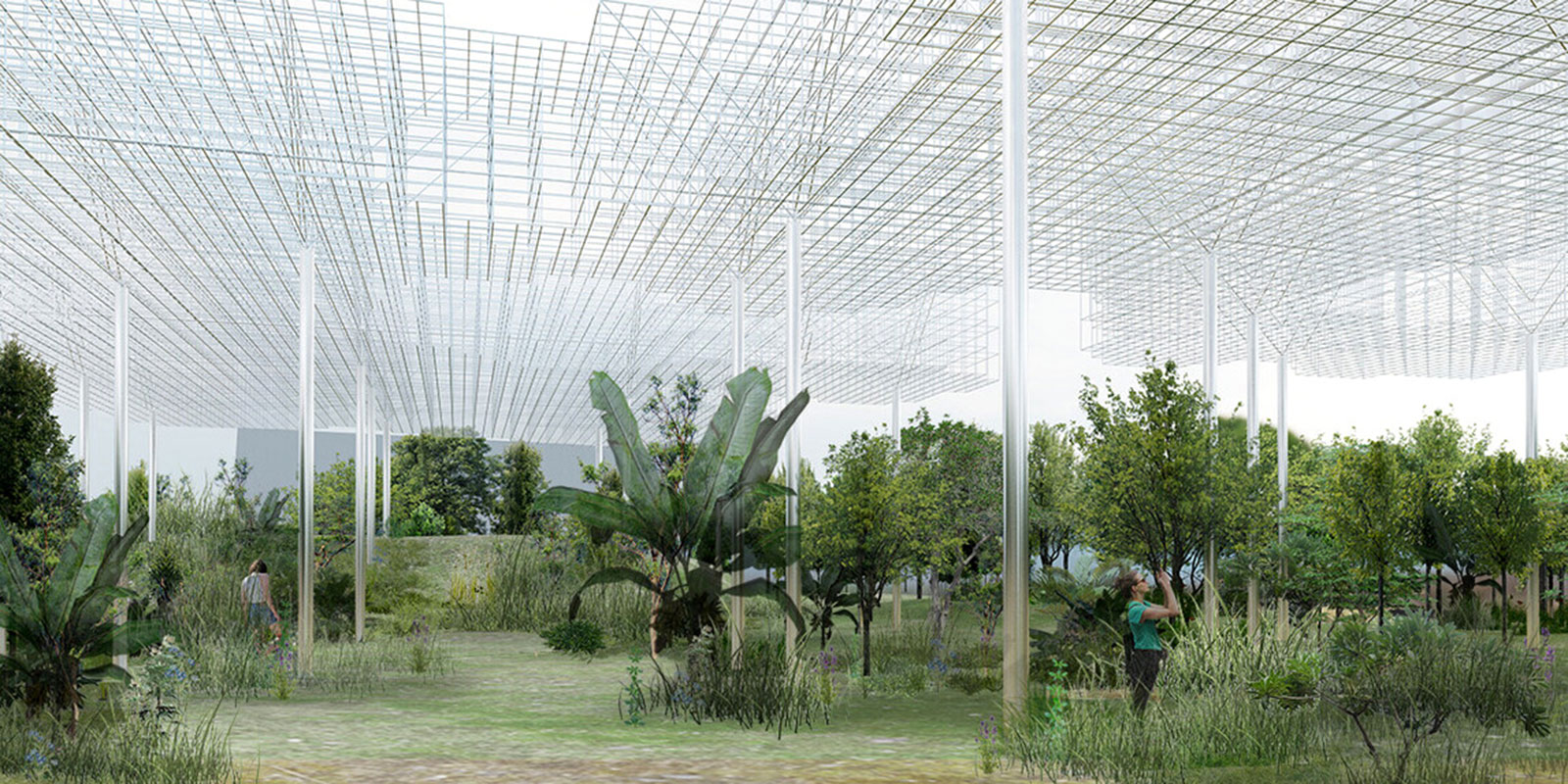 The pavilion will be surrounded by trees | ©SANAA